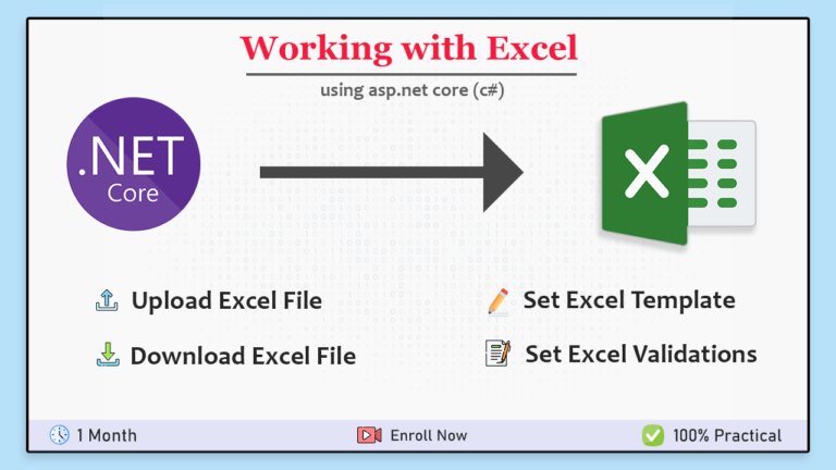 Working with Excel using ASP.NET CORE 3.1 [Upload/Download Detail Course] – InProgress
